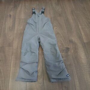 Lands' End Boys Squall Waterproof Insulated Snow Pants & Snow Bibs Size 4 Gray